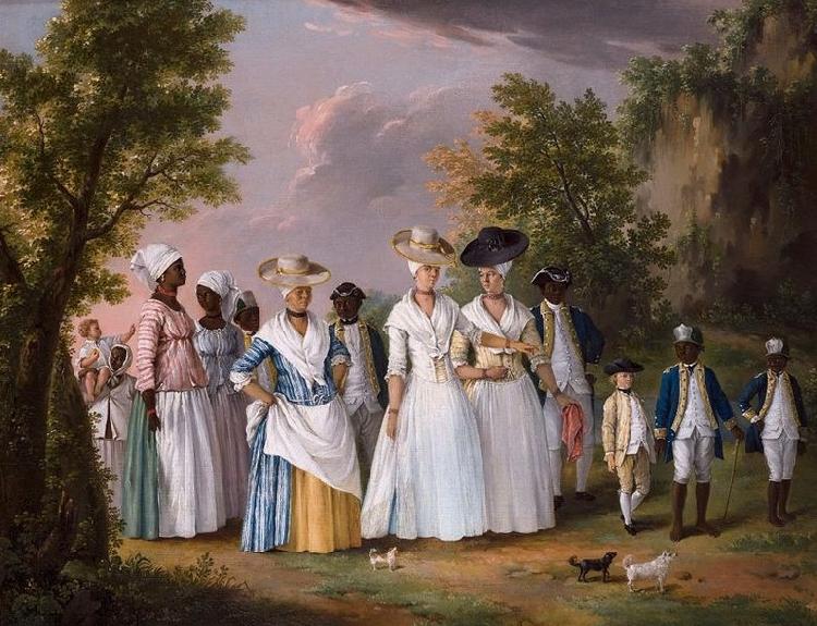 Agostino Brunias Free Women of Color with their Children and Servants in a Landscape